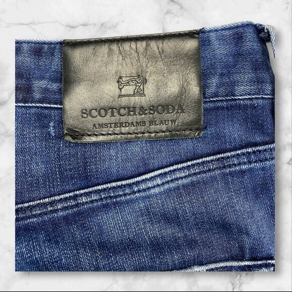 SCOTCH & SODA Tye Men Jeans Tag Size 30X32 *Actual 30X 30.5 Slim Fit Blue - Picture 10 of 16